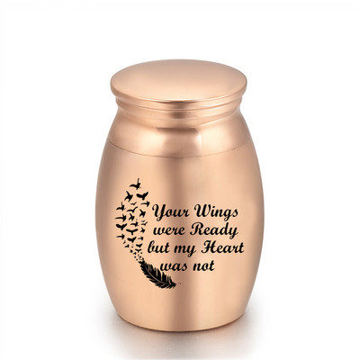 Mini urna od ružičastog zlata za pepeo Gravirane male urne za uspomene Spremnik za kremaciju Staklenka Metalni kovčeg Držač pepela za uspomene ljudski ljubimac