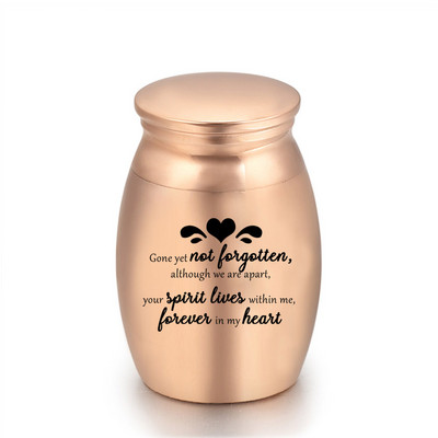 Mini urna od ružičastog zlata za pepeo Gravirane male urne za uspomene Spremnik za kremaciju Staklenka Metalni kovčeg Držač pepela za uspomene ljudski ljubimac