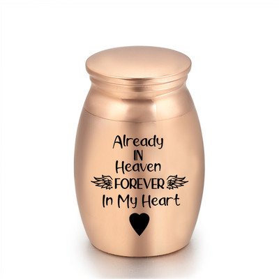 Mini urna od ružičastog zlata za pepeo Gravirane male urne za uspomene Spremnik za kremaciju Staklenka Metalni kovčeg Držač pepela za uspomene ljudski ljubimac