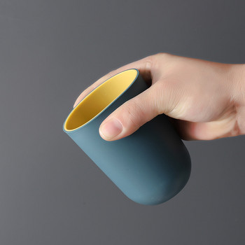 Едноцветна домакинска чаша за миене Двойка чаши за четкане Пластмасови творчески обикновени чаши за скандинавска четка за зъби Чаша Чаша за четки за зъби
