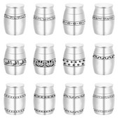 Alumīnija sakausējums Maza urna Mājdzīvnieki Suns Kaķis Ķepu apdruka Ziedu aplis Kremācija Pelni Urna Piemiņas zārks Cilvēka mājdzīvnieka suvenīrs