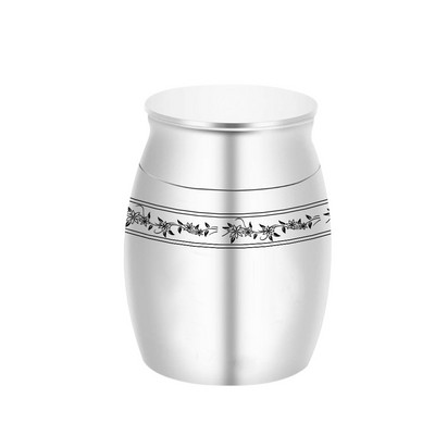 Alumīnija sakausējums Maza urna Mājdzīvnieki Suns Kaķis Ķepu apdruka Ziedu aplis Kremācija Pelni Urna Piemiņas zārks Cilvēka mājdzīvnieka suvenīrs