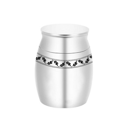 Alumīnija sakausējums Maza urna Mājdzīvnieki Suns Kaķis Ķepu apdruka Ziedu aplis Kremācija Pelni Urna Piemiņas zārks Cilvēka mājdzīvnieka suvenīrs