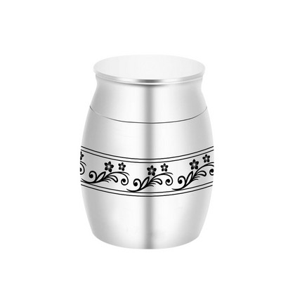 Alumīnija sakausējums Maza urna Mājdzīvnieki Suns Kaķis Ķepu apdruka Ziedu aplis Kremācija Pelni Urna Piemiņas zārks Cilvēka mājdzīvnieka suvenīrs