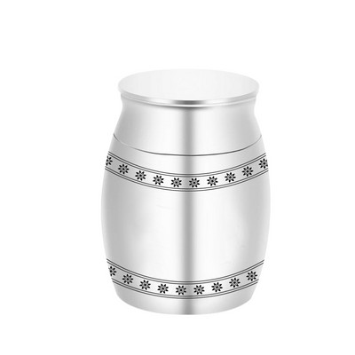 Alumīnija sakausējums Maza urna Mājdzīvnieki Suns Kaķis Ķepu apdruka Ziedu aplis Kremācija Pelni Urna Piemiņas zārks Cilvēka mājdzīvnieka suvenīrs