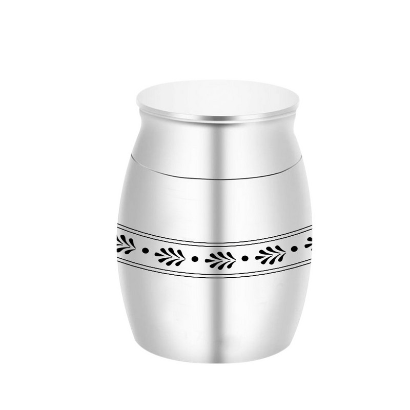 Alumīnija sakausējums Maza urna Mājdzīvnieki Suns Kaķis Ķepu apdruka Ziedu aplis Kremācija Pelni Urna Piemiņas zārks Cilvēka mājdzīvnieka suvenīrs