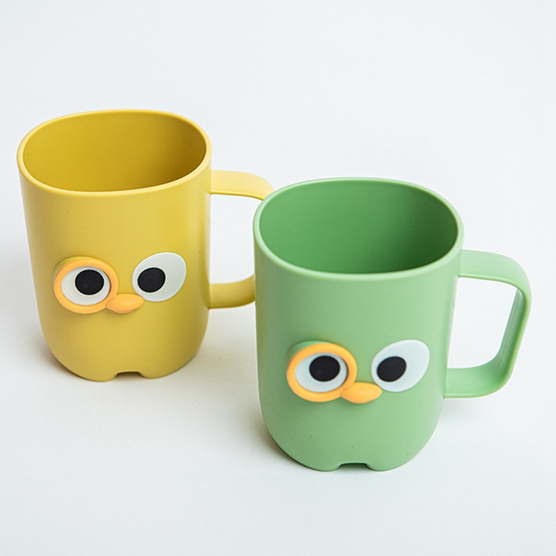 Jauka multfilma mutes skalojamā līdzekļa krūze Creative Food Klasificate Children Brushing Glass Plastmasas glāzīte zobu birstes glāzīte Vannas istabas veļas mazgājamās mašīnas piederumi