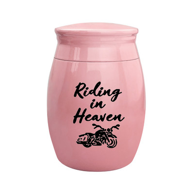Motocikla raksta urna rozā zila kremācijas urnas piemiņas mini urna cilvēka mājdzīvnieku pelniem burka bēru koplietošanas piemiņas pelnu turētājs
