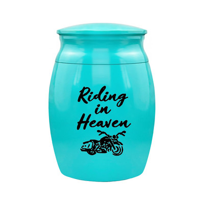 Motocikla raksta urna rozā zila kremācijas urnas piemiņas mini urna cilvēka mājdzīvnieku pelniem burka bēru koplietošanas piemiņas pelnu turētājs