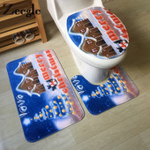 Zeegle Božićni dekor Kupaonska prostirka Upijajući kupaonski set tepiha Poklopac Poklopac za WC školjku Set prostirki za kupaonicu Neklizajuće prostirke za kupaonicu WC prostirke