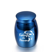 Pecanje u raju Urne za kremiranje Riba Staklenka za uspomenu Metalne urne Spomen pepeo Suvenir Urna Nakit za kremiranje za muškarce