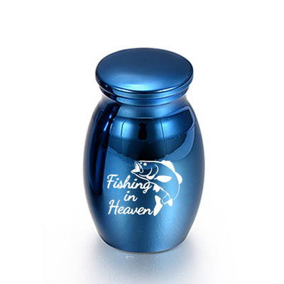 Pecanje u raju Urne za kremiranje Riba Staklenka za uspomenu Metalne urne Spomen pepeo Suvenir Urna Nakit za kremiranje za muškarce