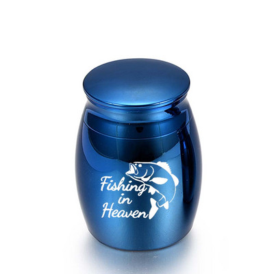 Pecanje u raju Urne za kremiranje Riba Staklenka za uspomenu Metalne urne Spomen pepeo Suvenir Urna Nakit za kremiranje za muškarce