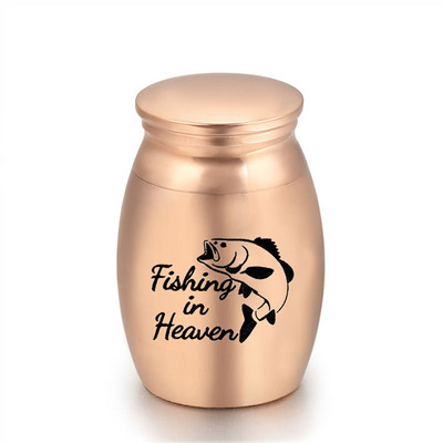 Pecanje u raju Urne za kremiranje Riba Staklenka za uspomenu Metalne urne Spomen pepeo Suvenir Urna Nakit za kremiranje za muškarce