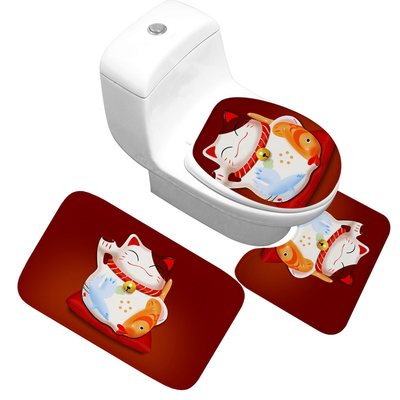 Zeegle Set prostirki za kupaonicu WC prostirke Protuklizna WC Podna prostirka Kupaonski tepisi Set prostirki za kupaonicu Tepih za tuš kabinu