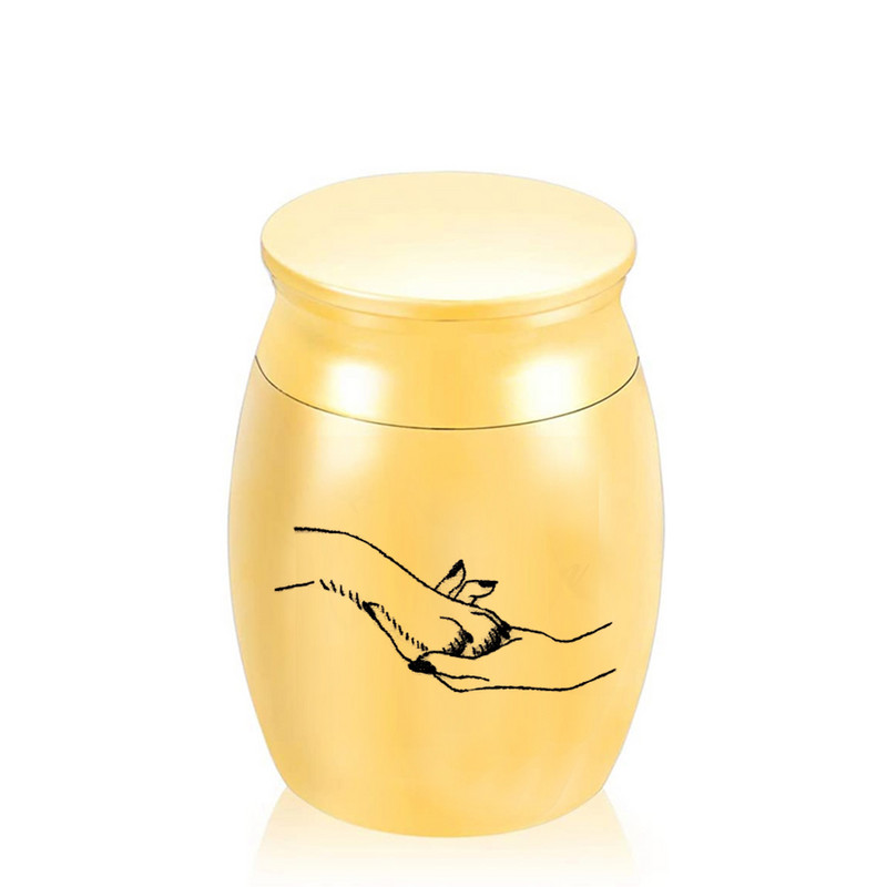 Mini kućni ljubimac urna za kremiranje pas i vlasnik uzorka držač pepela pogrebna posuda za kremiranje pet boja