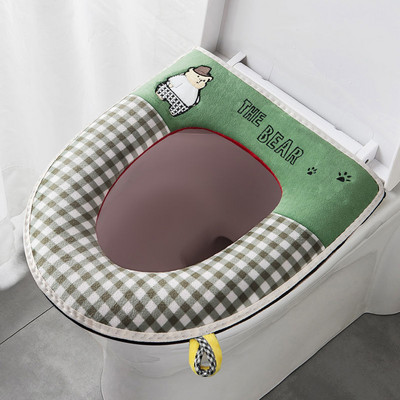 1/2/3 gab./komplektā Tualetes sēdekļa pārvalks Mājsaimniecības ūdensizturīgs 4 sezonu universāls tualetes spilvens tualetes paklāja pārklāja komplekts tualetes dekorēšana