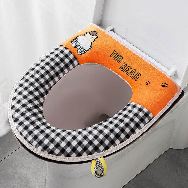 1/2/3 gab./komplektā Tualetes sēdekļa pārvalks Mājsaimniecības ūdensizturīgs 4 sezonu universāls tualetes spilvens tualetes paklāja pārklāja komplekts tualetes dekorēšana