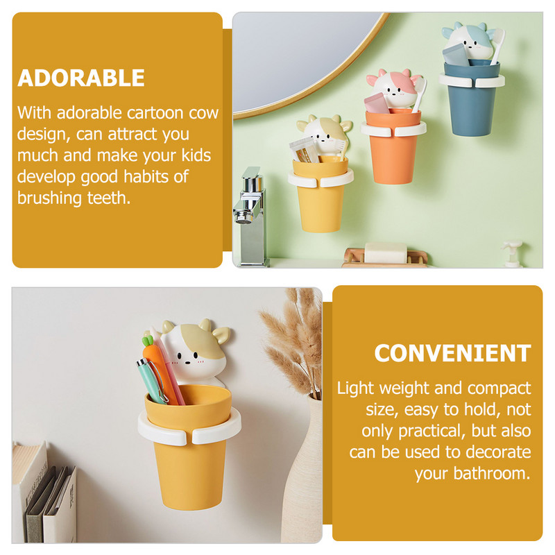 Crtana krava Čaša za grgljanje Zidna čašica za četkicu za zube Držač četkice za zube Dječja čašica za grgljanje Crtana čašica za ispiranje usta modna ukrasna čašica