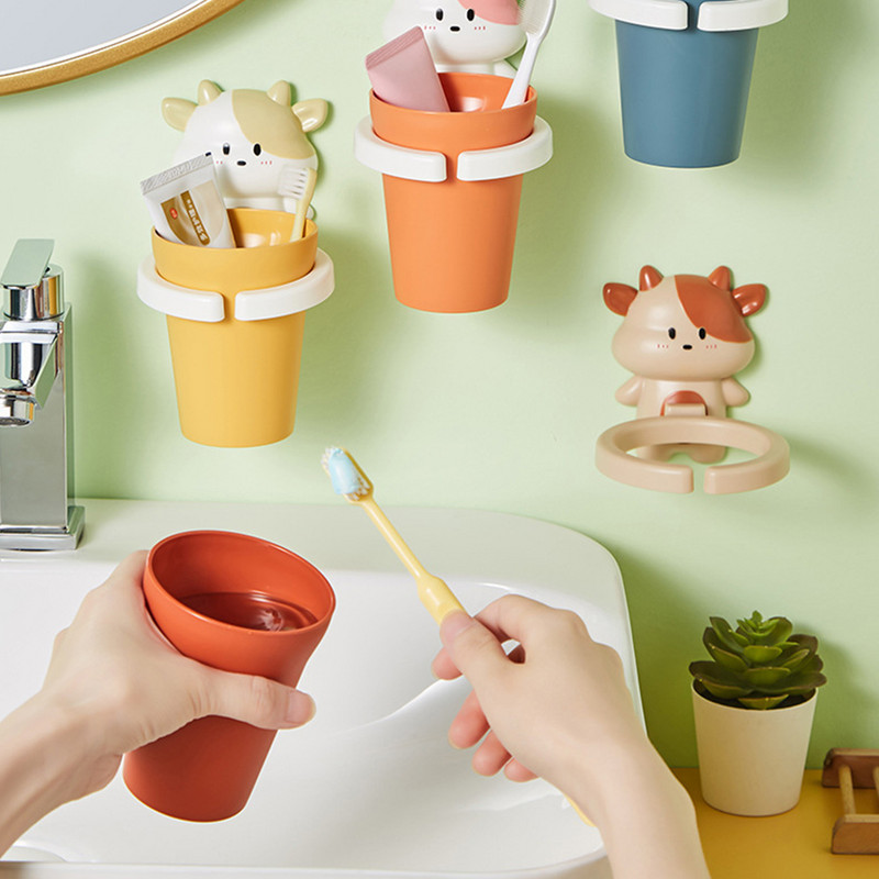 Crtana krava Čaša za grgljanje Zidna čašica za četkicu za zube Držač četkice za zube Dječja čašica za grgljanje Crtana čašica za ispiranje usta modna ukrasna čašica