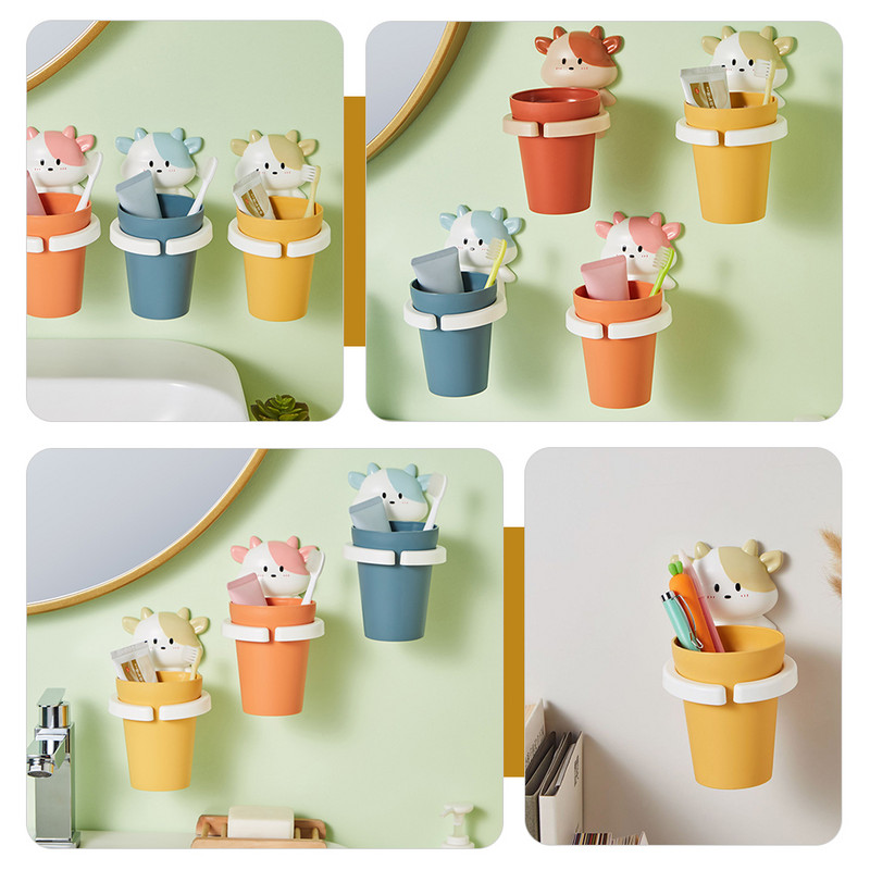 Crtana krava Čaša za grgljanje Zidna čašica za četkicu za zube Držač četkice za zube Dječja čašica za grgljanje Crtana čašica za ispiranje usta modna ukrasna čašica