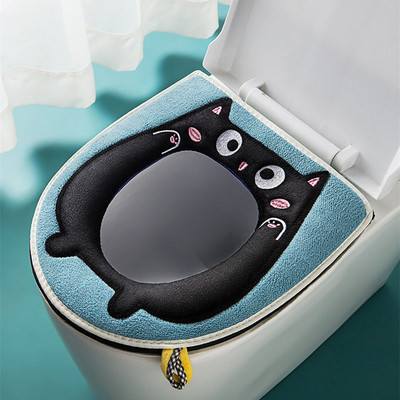 1/2 kom. Slatka kupaonska navlaka za WC dasku s patentnim zatvaračem Plišani gornji kaput Podloga za WC školjku Univerzalna WC daska Kućanske potrepštine