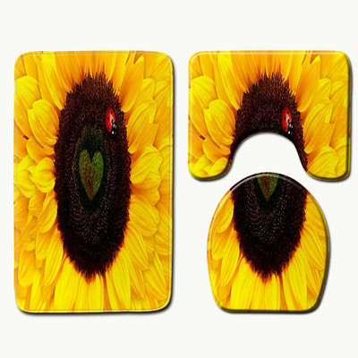 Zeegle Protuklizni set prostirki za kupaonicu od 3 komada Flanel Kupaonski tepih Kupaonica Tuš Podna prostirka Podna prostirka U-oblika WC prostirka