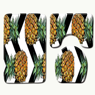 Zeegle Protuklizni set prostirki za kupaonicu od 3 komada Flanel Kupaonski tepih Kupaonica Tuš Podna prostirka Podna prostirka U-oblika WC prostirka