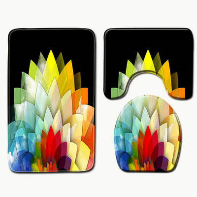 Zeegle Protuklizni set prostirki za kupaonicu od 3 komada Flanel Kupaonski tepih Kupaonica Tuš Podna prostirka Podna prostirka U-oblika WC prostirka