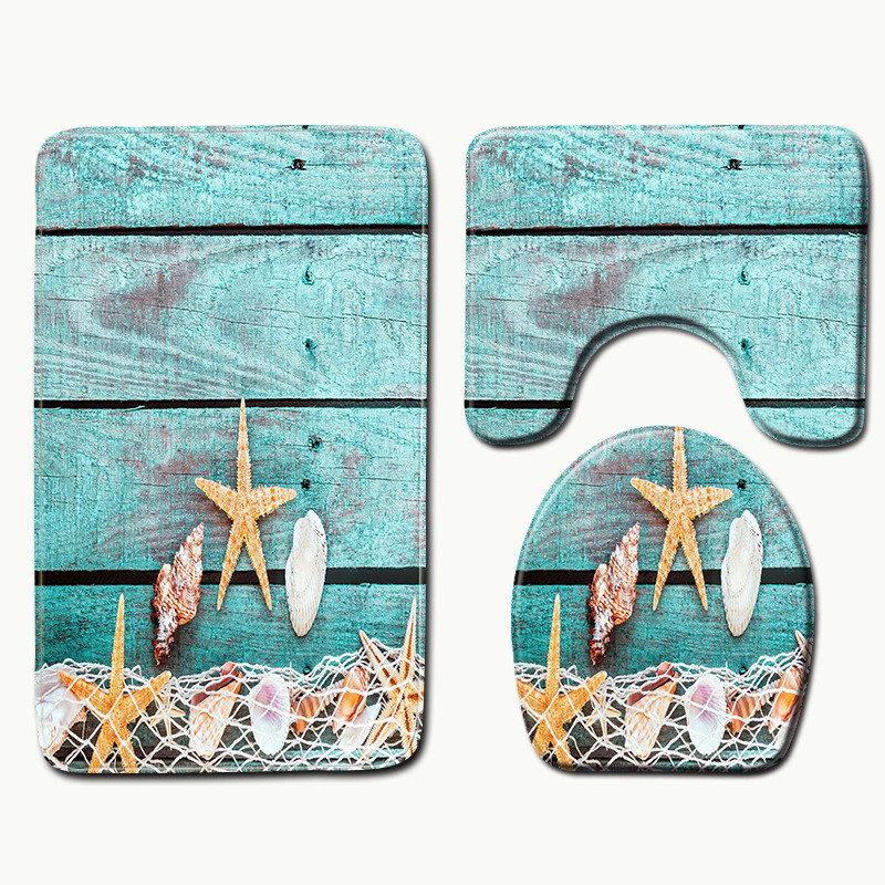 Zeegle Protuklizni set prostirki za kupaonicu od 3 komada Flanel Kupaonski tepih Kupaonica Tuš Podna prostirka Podna prostirka U-oblika WC prostirka