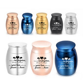 Mini mazs piemiņas zārks cilvēku pelniem Mājdzīvnieku alumīnija sakausējuma kremēšanas urnas Pelnu burka piemiņas pelnu turētājs 25x16Mm/30x40Mm