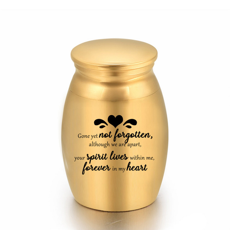 Mini mazs piemiņas zārks cilvēku pelniem Mājdzīvnieku alumīnija sakausējuma kremēšanas urnas Pelnu burka piemiņas pelnu turētājs 25x16Mm/30x40Mm