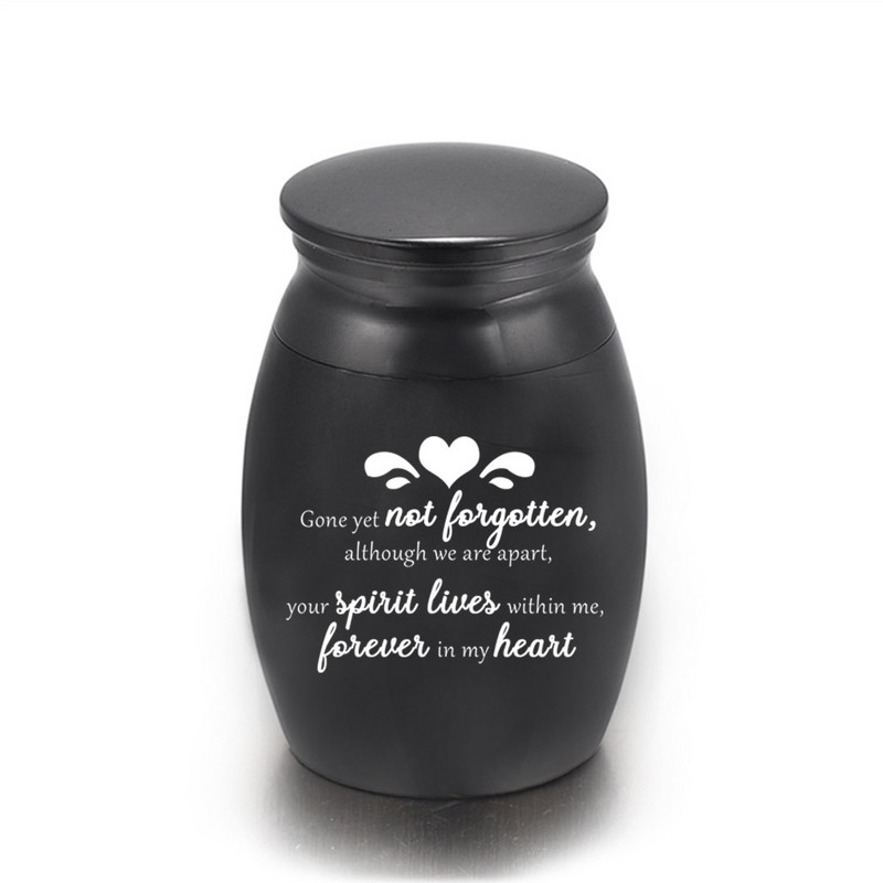 Mini mazs piemiņas zārks cilvēku pelniem Mājdzīvnieku alumīnija sakausējuma kremēšanas urnas Pelnu burka piemiņas pelnu turētājs 25x16Mm/30x40Mm