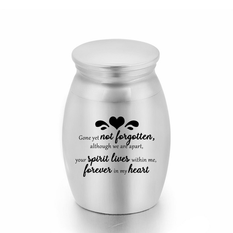 Mini mazs piemiņas zārks cilvēku pelniem Mājdzīvnieku alumīnija sakausējuma kremēšanas urnas Pelnu burka piemiņas pelnu turētājs 25x16Mm/30x40Mm