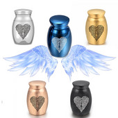 Plave urne za kremiranje ljubavnih anđeoskih krila za pepeo ljudi/kućnih ljubimaca korisne za sprovode, kućne prostore ili ukrase automobila, male male