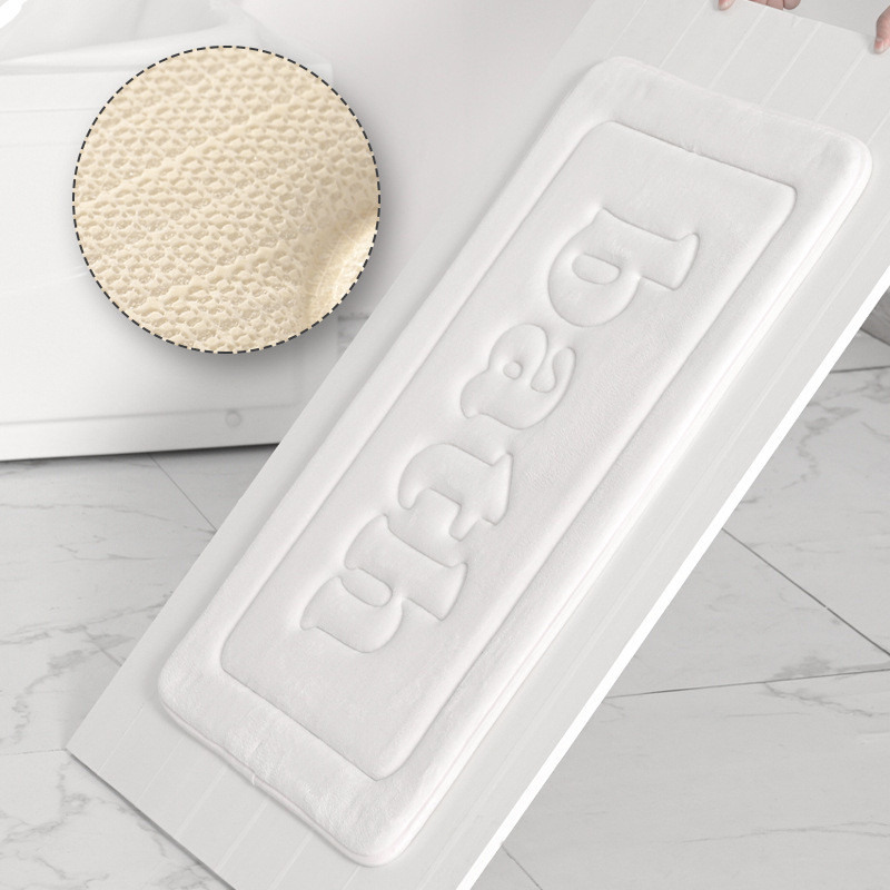 Inyahome prostirke od memorijske pjene za kupanje Tepisi za kupaonicu Vodoupijajući pod Otirač za unutarnja vrata Vanjski kuhinjski tepih Tepih za tuširanje Bijeli