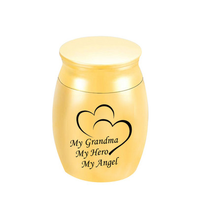 Mazas piemiņas urnas cilvēku pelniem Mini kremācijas urnas pelniem Alumīnija sakausējums piemiņas pelnu turētājs, sudrabs vecmāmiņai