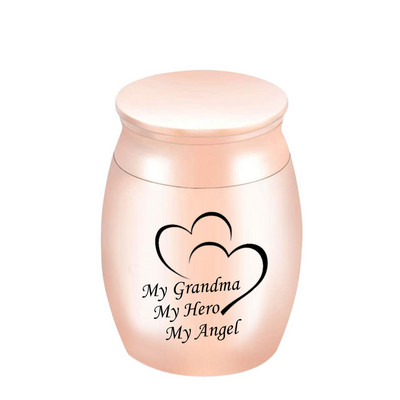 Mazas piemiņas urnas cilvēku pelniem Mini kremācijas urnas pelniem Alumīnija sakausējums piemiņas pelnu turētājs, sudrabs vecmāmiņai