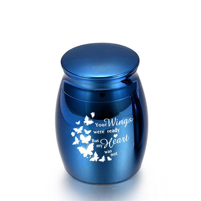 Ljudski suvenir Poklon Male urne za kremiranje pepela Držač za uspomenu na kućne ljubimce Mini - Vaša su krila bila spremna Moje srce nije