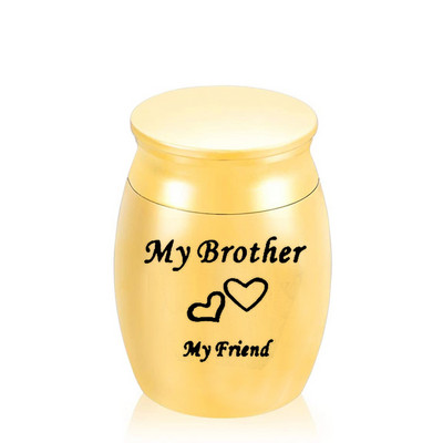 Moj brat moj prijatelj Dvostruka gravura u srcu ljubavi Prilagodite ispunjenu molitvenu urnu za uspomenu Urna za kremiranje pepela za kućne ljubimce/ljude