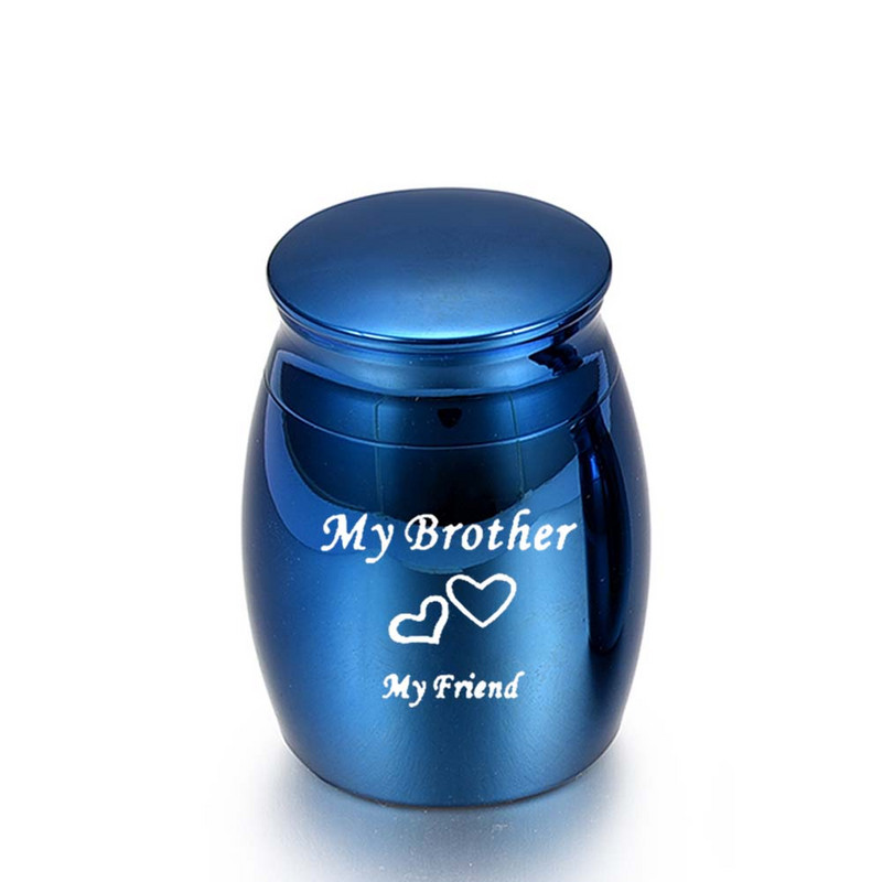 Moj brat moj prijatelj Dvostruka gravura u srcu ljubavi Prilagodite ispunjenu molitvenu urnu za uspomenu Urna za kremiranje pepela za kućne ljubimce/ljude