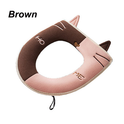 1PC Zadebljana navlaka za WC dasku, topla brtva iz crtanih filmova, Mekana navlaka za WC školjku, univerzalna podloga periva, zimska kupaonska oprema