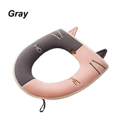 1PC Zadebljana navlaka za WC dasku, topla brtva iz crtanih filmova, Mekana navlaka za WC školjku, univerzalna podloga periva, zimska kupaonska oprema