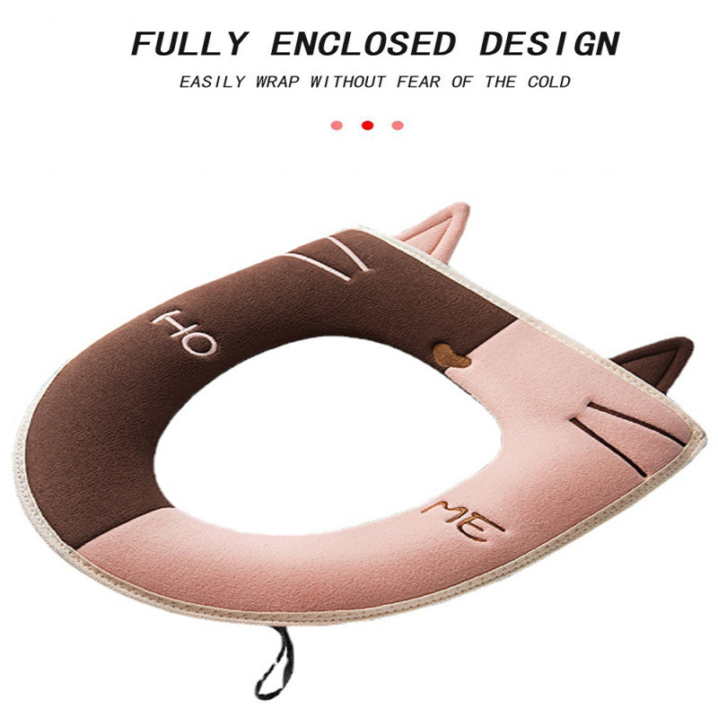 1PC Zadebljana navlaka za WC dasku, topla brtva iz crtanih filmova, Mekana navlaka za WC školjku, univerzalna podloga periva, zimska kupaonska oprema