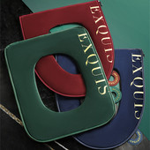 Kvadrātveida tualetes sēdekļa spilvens viegls luksusa samta tualetes pārvalks ziemas ar rokturi, rāvējslēdzējs, kvadrātveida mājsaimniecības ūdensizturīgs tualetes sēdeklis