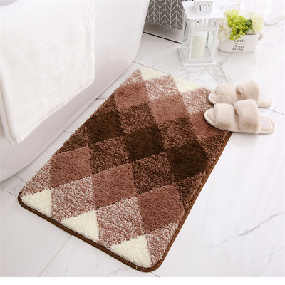 Gradient Color Flocking vannas paklāji Neslīdošs, absorbējošs pēdu paliktnis dušas durvju paklāji Mikrošķiedras vannas istabas paklāji mājas ieejas grīdas paliktnis