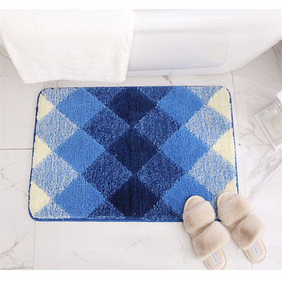 Gradient Color Flocking vannas paklāji Neslīdošs, absorbējošs pēdu paliktnis dušas durvju paklāji Mikrošķiedras vannas istabas paklāji mājas ieejas grīdas paliktnis