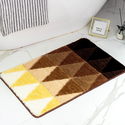 Gradient Color Flocking vannas paklāji Neslīdošs, absorbējošs pēdu paliktnis dušas durvju paklāji Mikrošķiedras vannas istabas paklāji mājas ieejas grīdas paliktnis