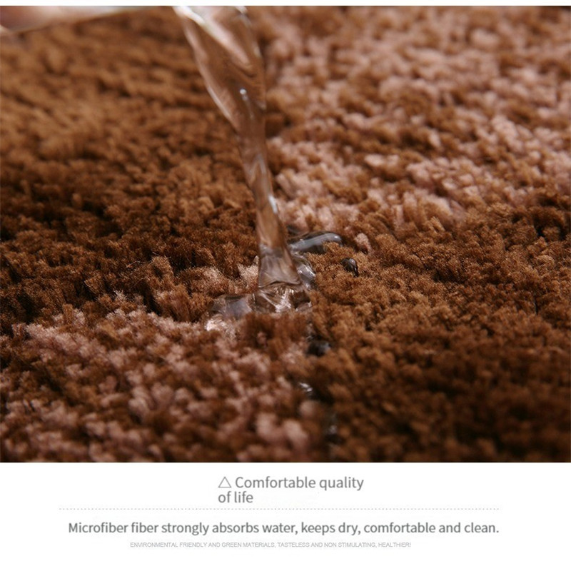 Gradient Color Flocking vannas paklāji Neslīdošs, absorbējošs pēdu paliktnis dušas durvju paklāji Mikrošķiedras vannas istabas paklāji mājas ieejas grīdas paliktnis