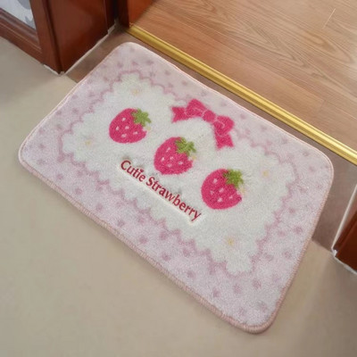 Besplatna dostava Navlaka za WC sjedalo Specijalni prah Strawberry Bars Carpet Mantle Pad Četverodijelni setovi WC setovi kupaonska prostirka